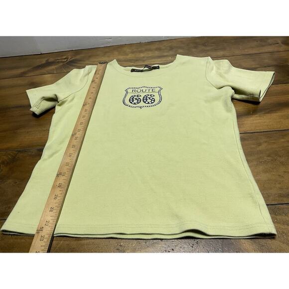 DOUBLE D RANCH ROUTE 66 SHORT SLEEVE TSHIRT SIZE XL YELLOW - Picture 6 of 9